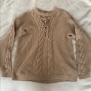 Warm deep v sweater